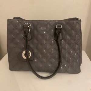 GUESS Grey Quilted Hand Bag